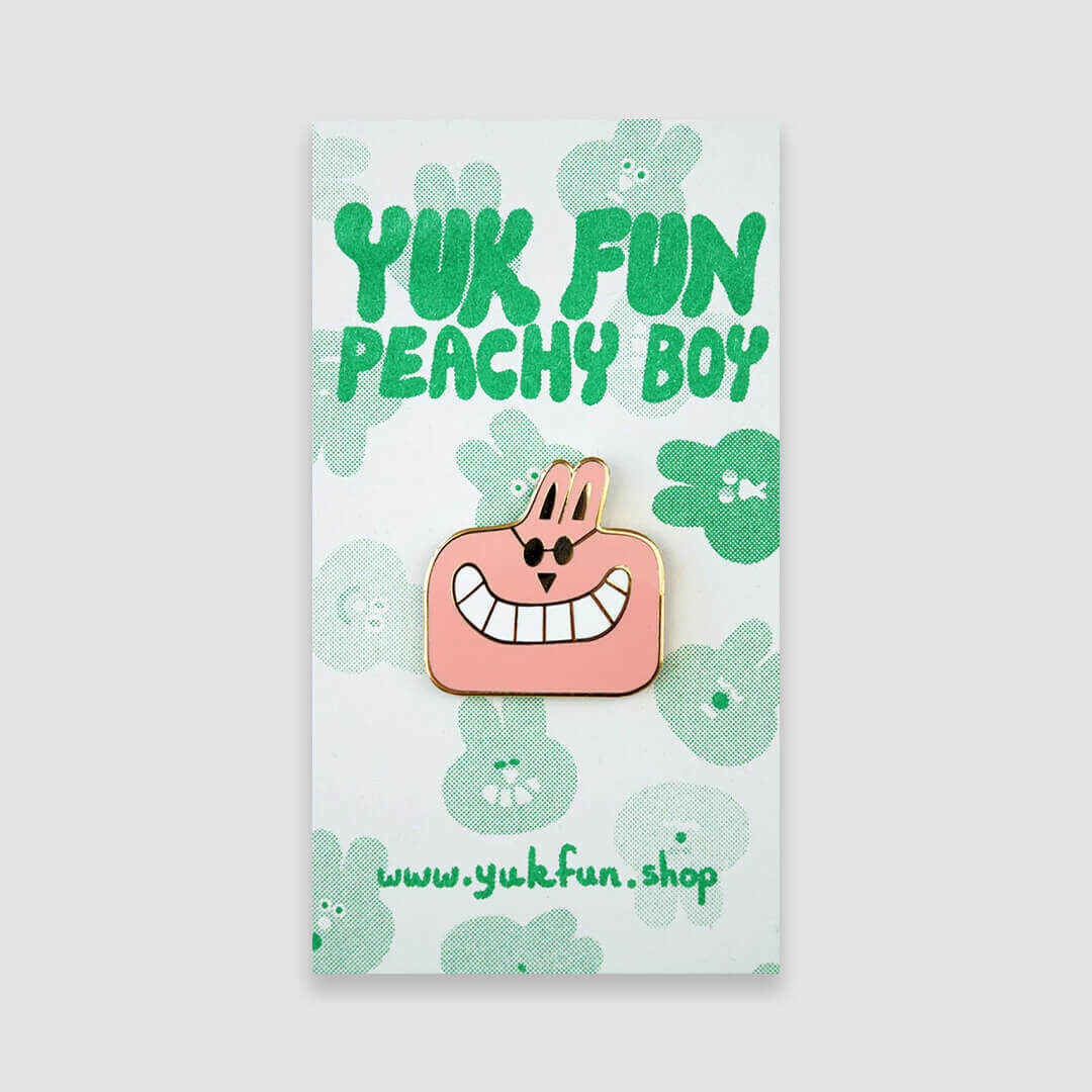 Yuk Fun - Peachy Boy Enamel Pin Image 1