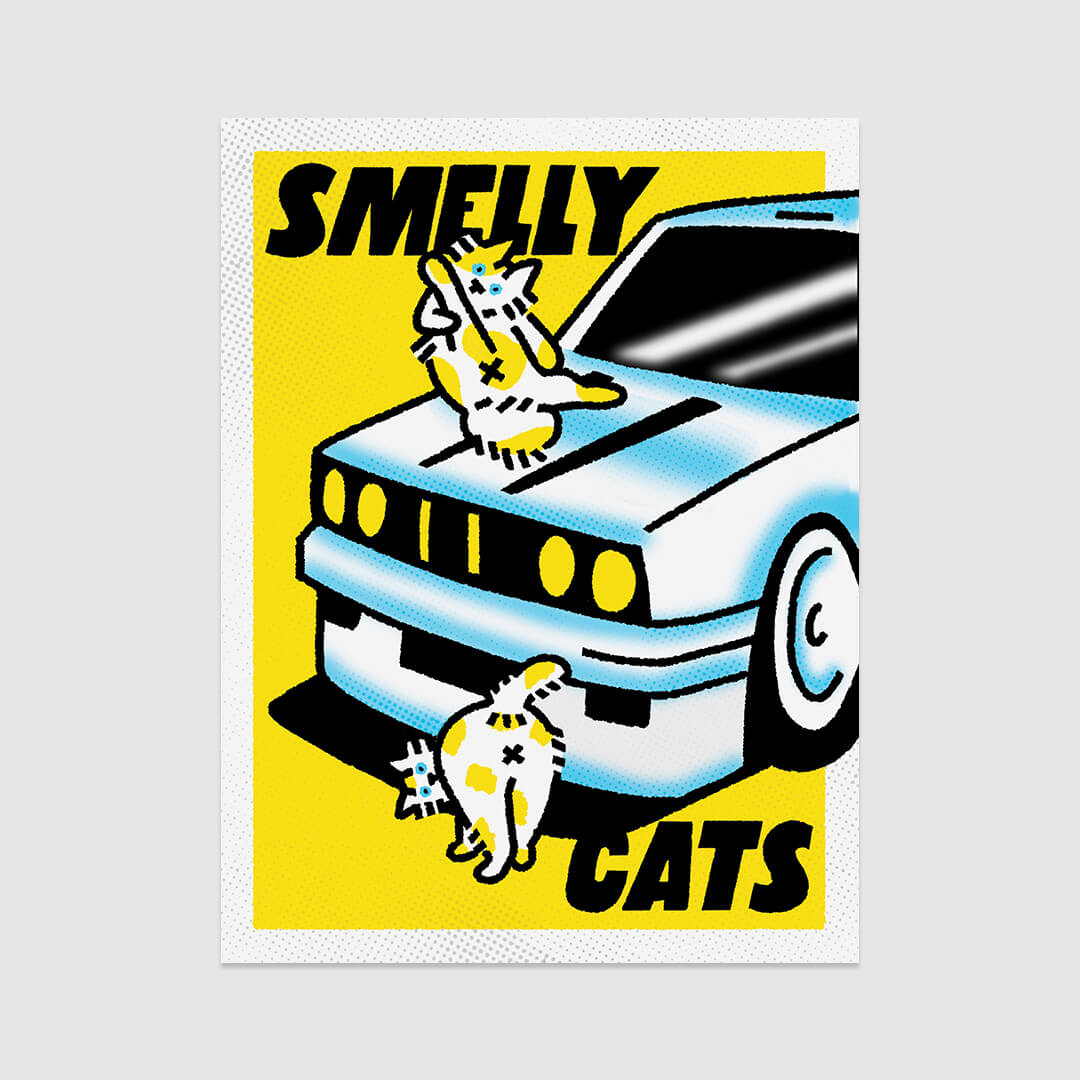 Smelly Cats Car Poster