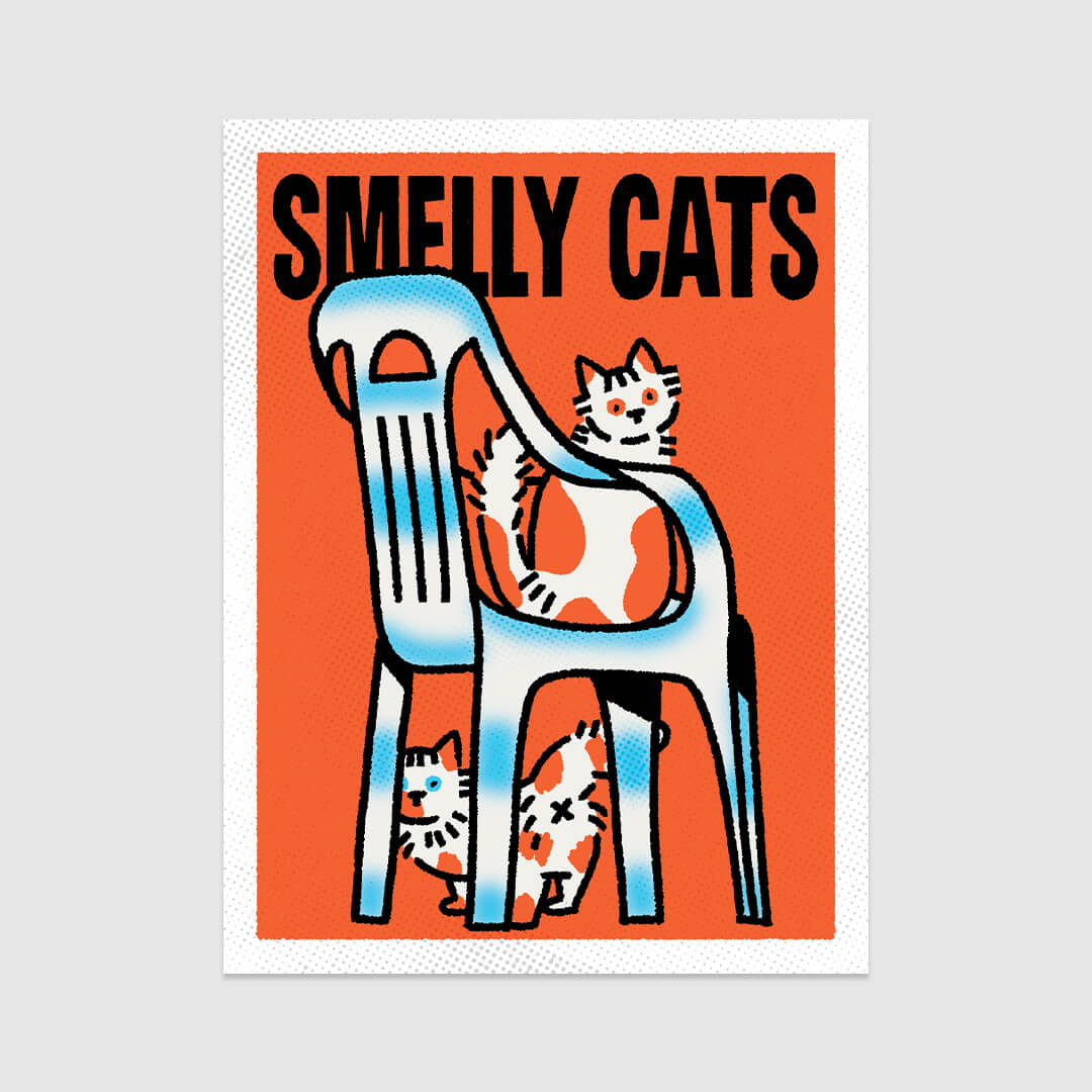 Smelly Cats Chair Poster