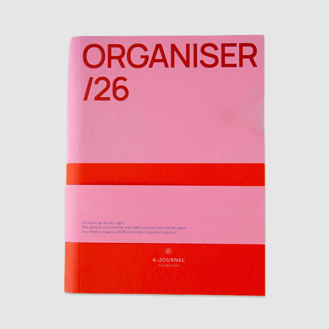 2026 Spiral Organiser Pink Red