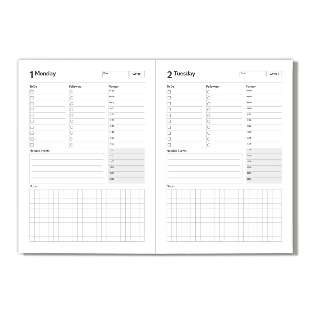 Nolki – Isotope Daily Undated A5 Planner – 2