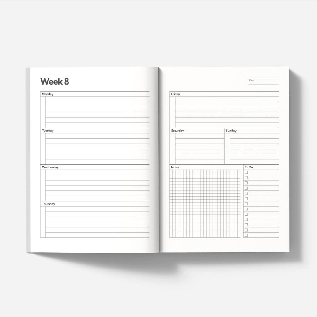 Nolki – Midnight Weekly Undated A5 Planner – 2