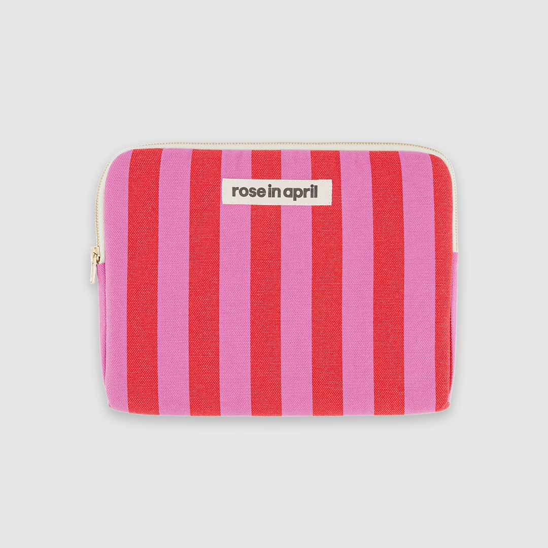 Anouk Stripes Orchid / Tomato Ipad Sleeve