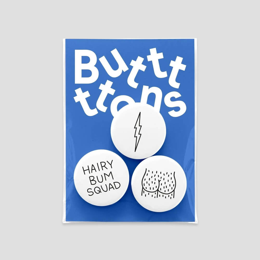 Hairy Bum Squad Butt-Ons