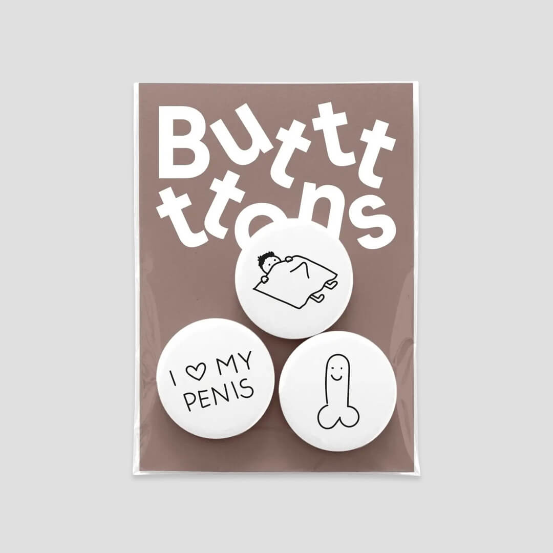 I Love My Penis Butt-Ons