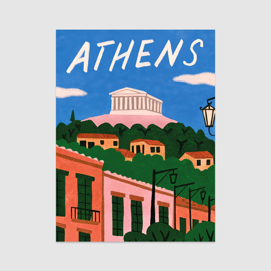 Athens Glow Poster