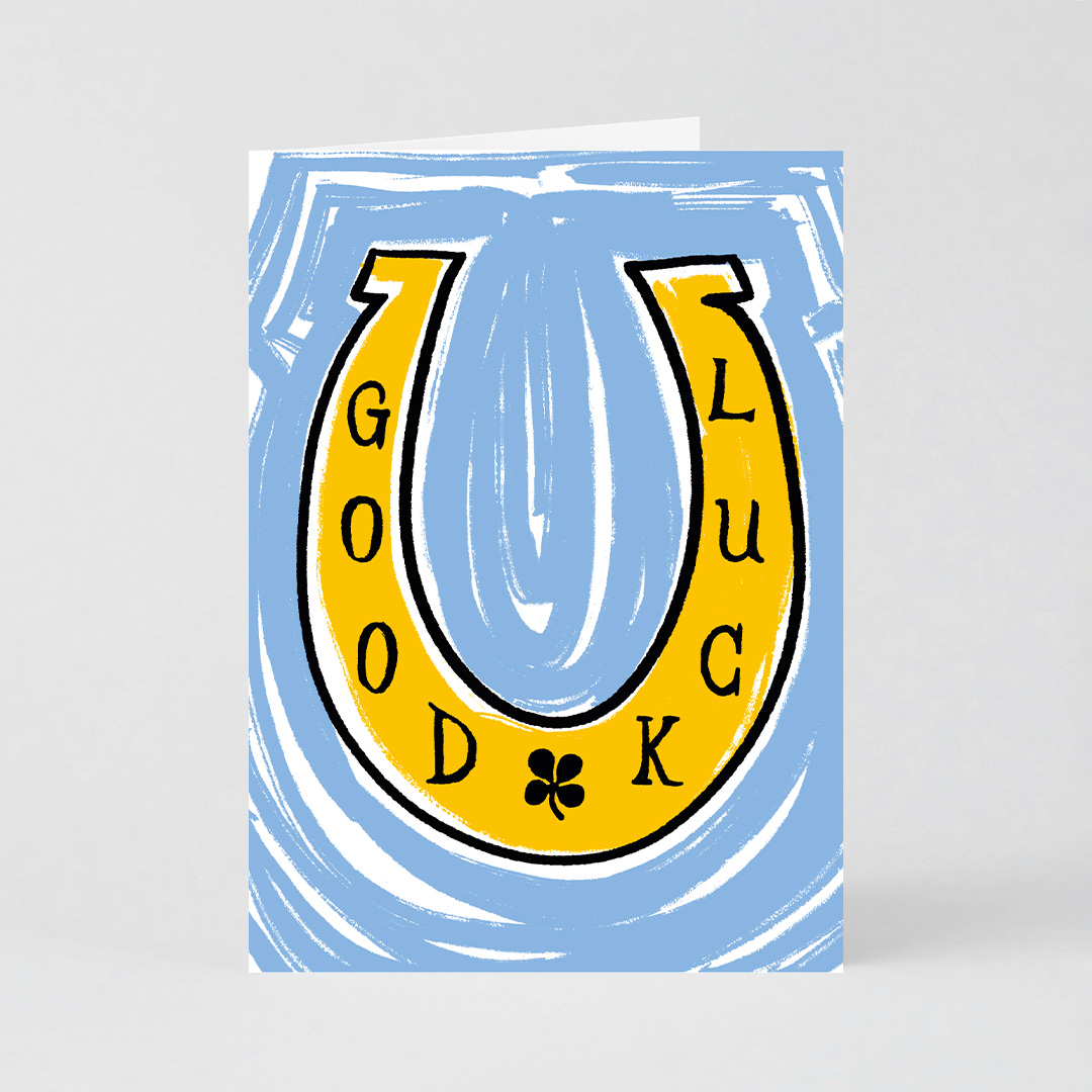 Good Luck Horseshoe Card